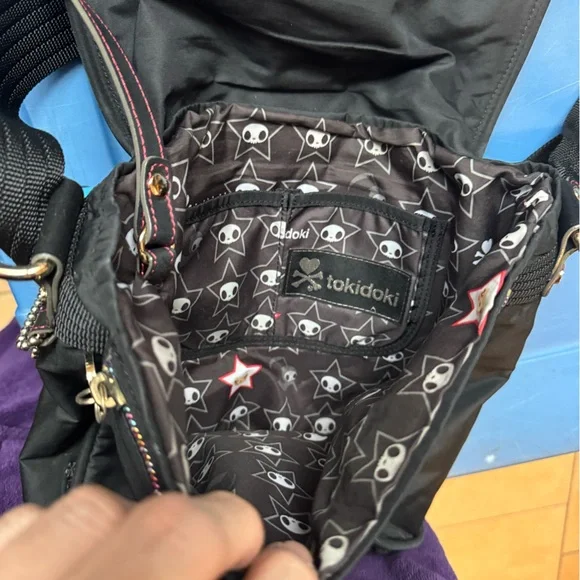 tokidoki Black Messenger Bag with Gold Hardware - Picture 6 of 8